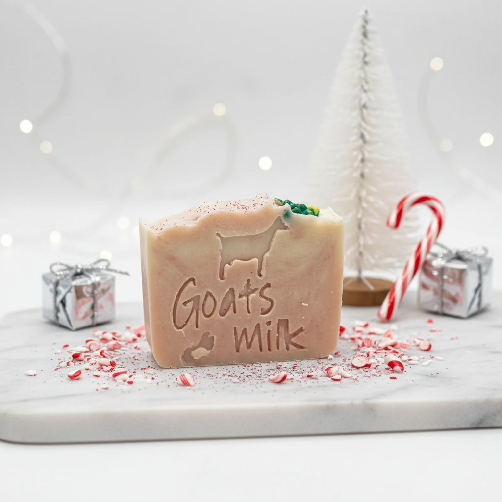 Candy Cane Goat Milk Soap