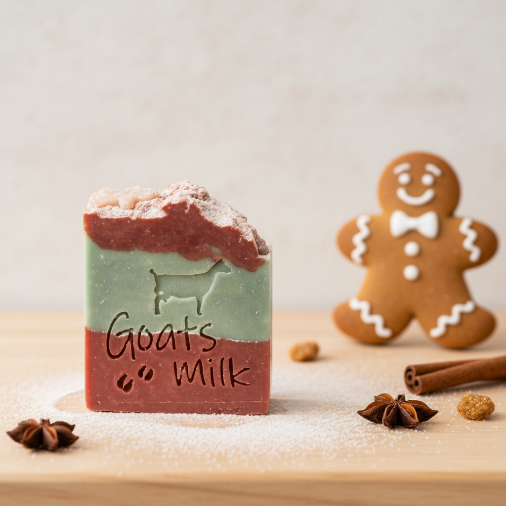 Gingerbread Layered Goat Milk Soap